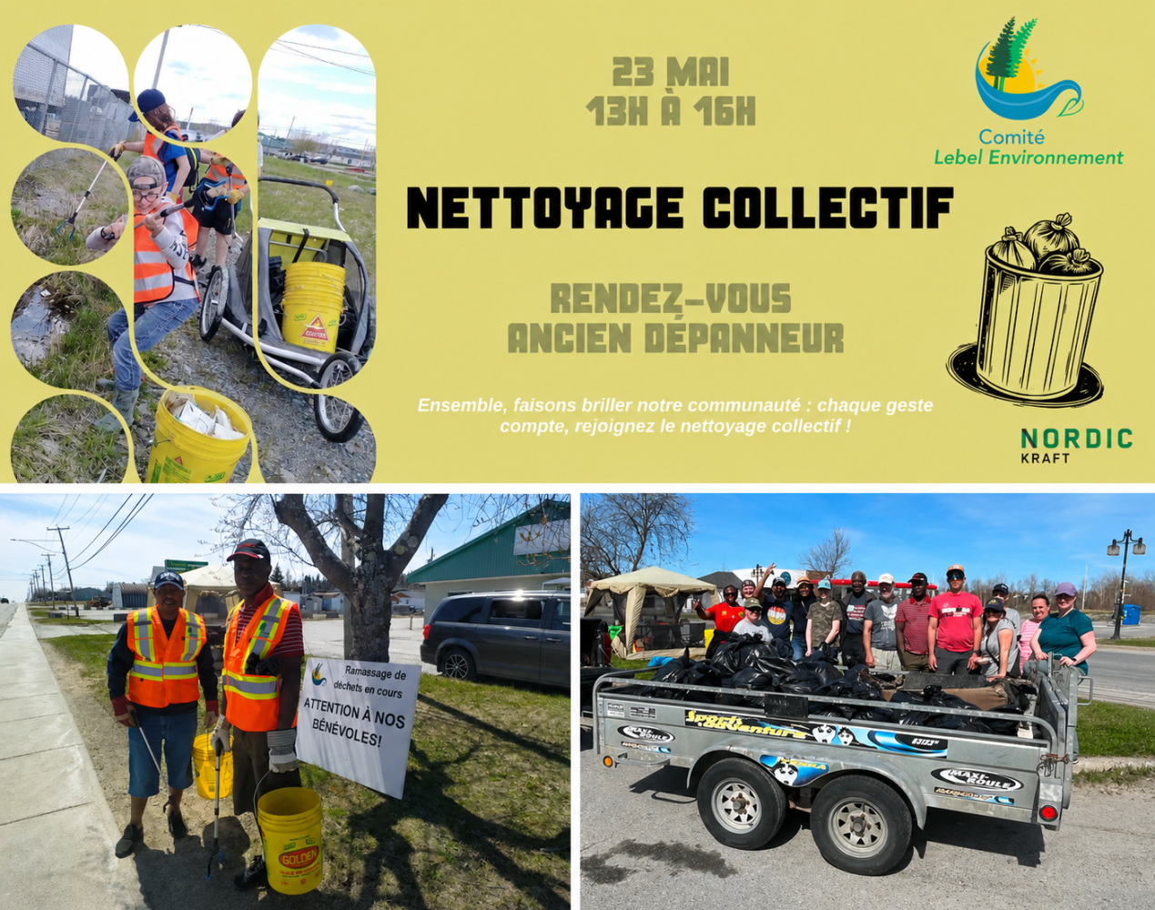 5e édition du grand nettoyage collectif organisé par le Comité Lebel Environnement